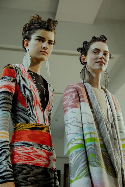 Missoni AW15 Womenswear Dazed backstage earrings marbled