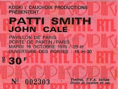 Patti Smith ticket