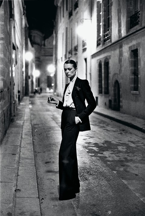 Yves Saint Laurent, French Vogue, Rue Aubriot, Paris 1975