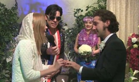 Shia LaBeouf and Mia Goth livestream their Vegas wedding | Dazed