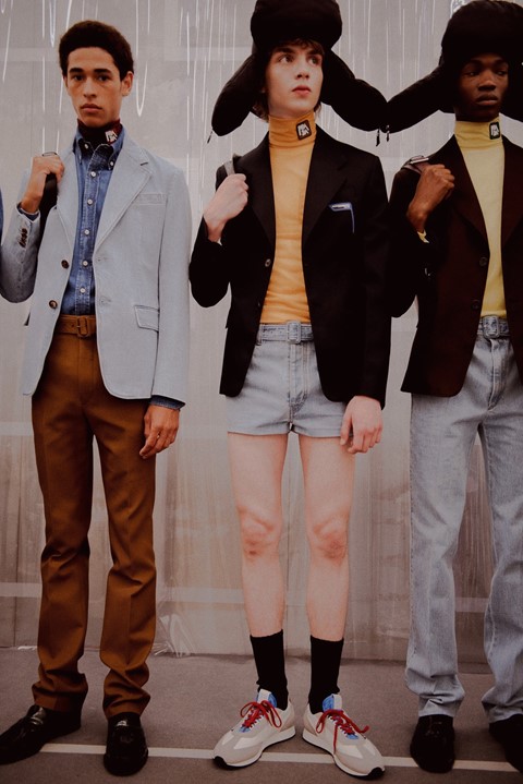 The Prada menswear show featured jorts and man bags Menswear | Dazed