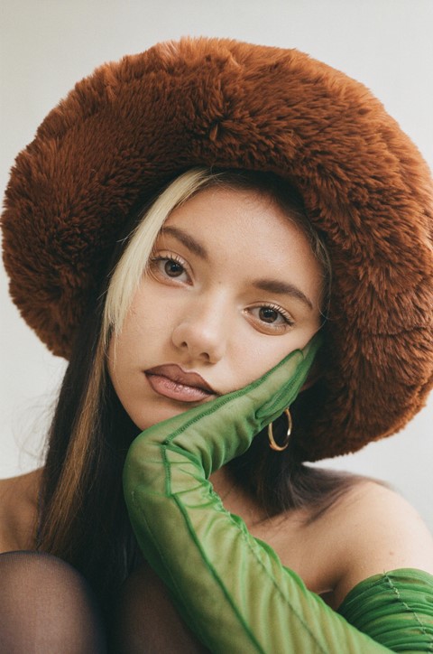 Emma Brewin hat maker faux fur