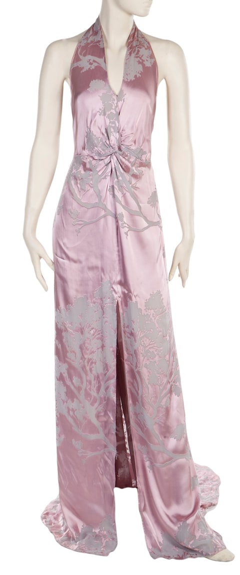 Black satin crepe gown worn by Christina Aguilera 0