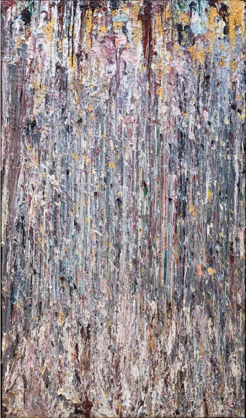 Larry Poons, Yellow Cat On Hand (1976)