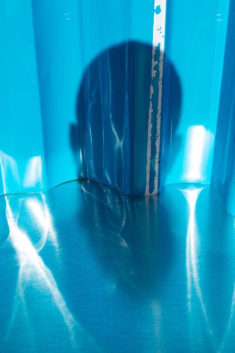 Wolfgang Tillmans, “Blue self-portrait shadow” (2020)