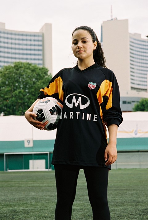 Martine Rose x Nike Shox campaign feat. female footballers