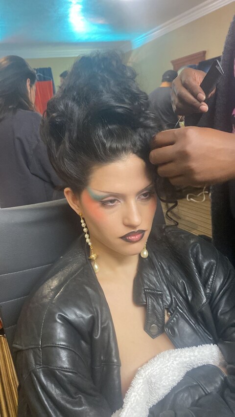Gabbriette BTS Vivienne Westwood shoot 16