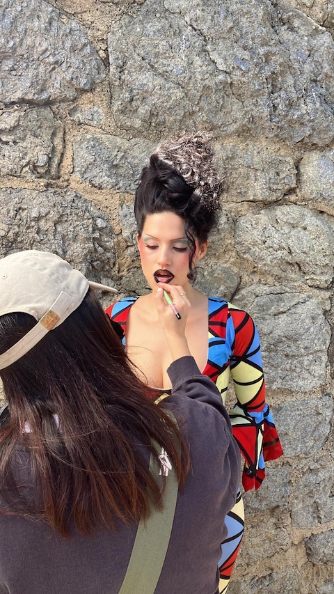Gabbriette BTS Vivienne Westwood shoot 11