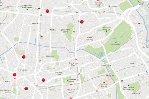 Sustainability Map of East London | Dazed