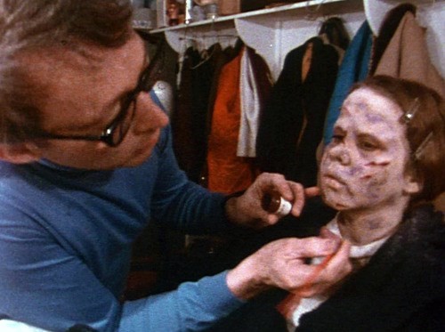 Dick Smith applies make-up in The Exorcist