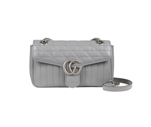GG Marmont mini shoulder bag in Dark Grey 