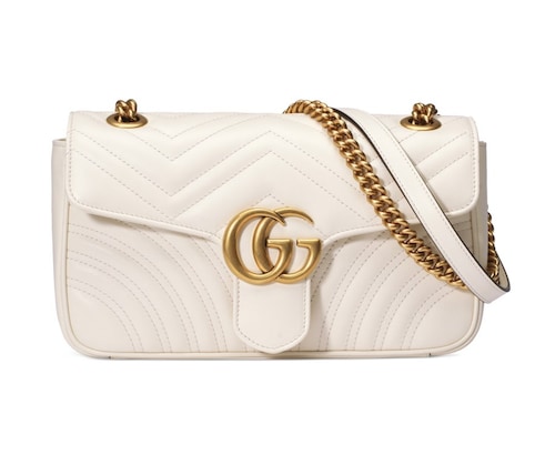 GG Marmont small shoulder bag in White