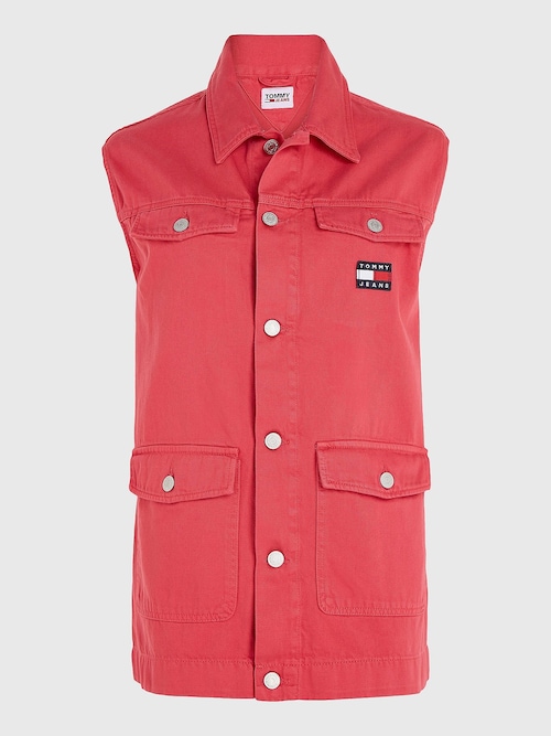 OVERSIZED SLEEVELESS DENIM JACKET