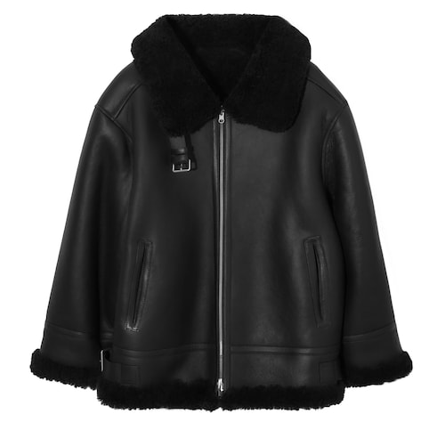 OVERSIZED REVERSIBLE SHEARLING JACKET