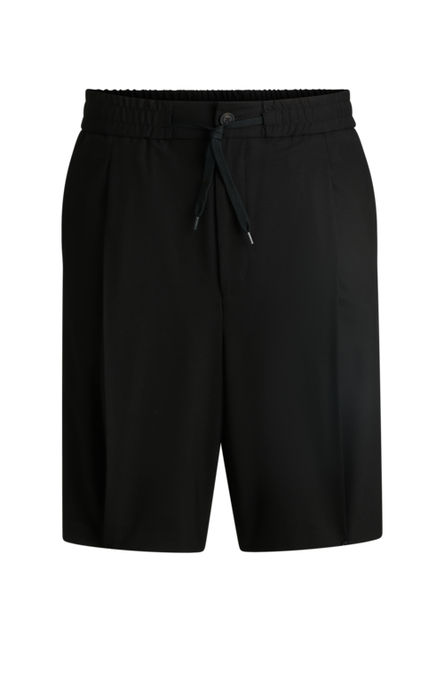 Modern-fit shorts in a stretch-wool blend