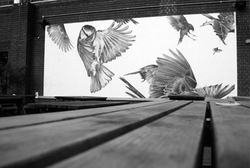 "Migration" at the Truman Brewery, London.