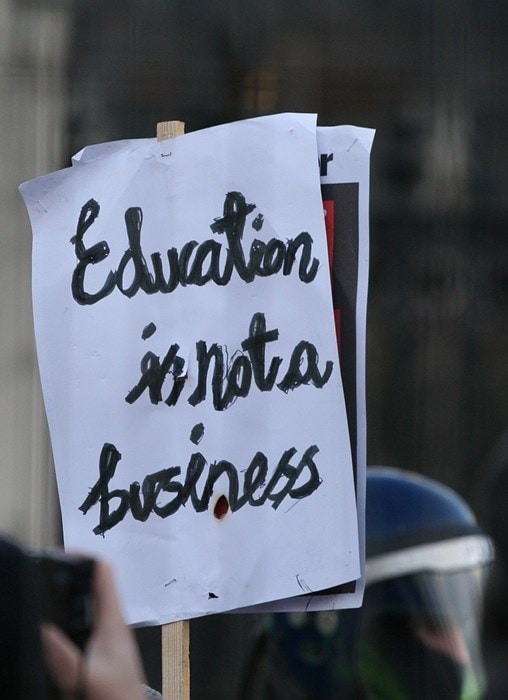 education protest placard