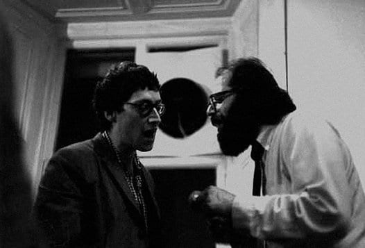 Michael Horovitz and Allen Ginsberg chanting at Th