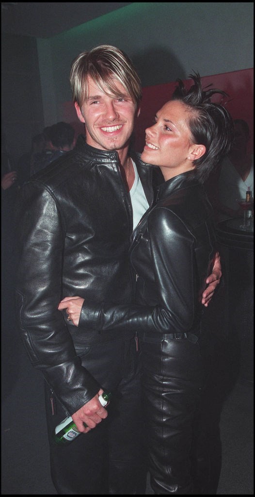 David and Victoria Beckham - Leather Jackets 01