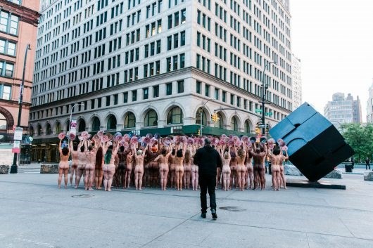 WeTheNipple protesters with Spencer Tunick