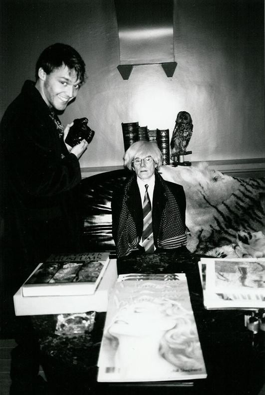 David LaChapelle with Andy Warhol
