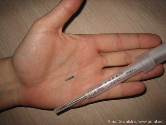 Syringe and microchip 0