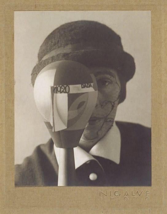 Sophie Taeuber-Arp, Self-portrait with Dada-Kopf 1926