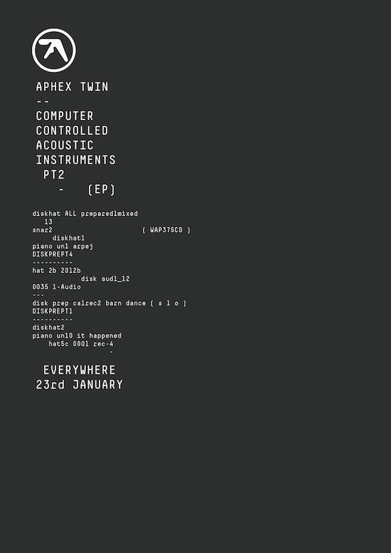 Aphex Twin - Computer Controlled Acoustic Instruments pt2