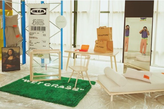 A London IKEA changed to “IKEA” for Virgil Abloh's new collection