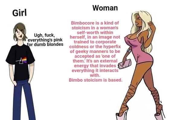 Bimbo stoicism meme