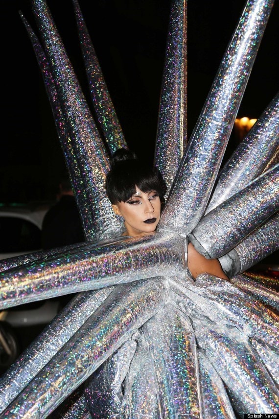 Lady Gaga arriving at her ARTRAVE tour