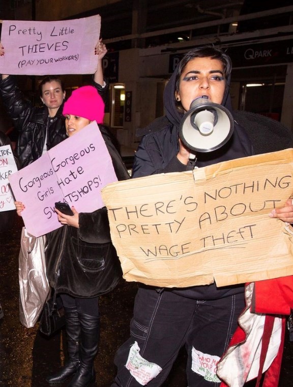 Pretty Little Thing fashion show protest | Dazed