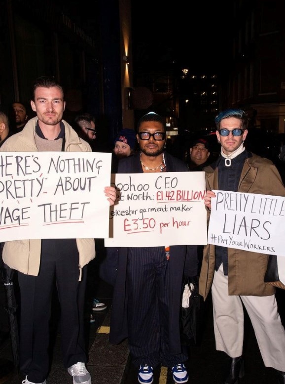 Pretty Little Thing show protest AW22 7