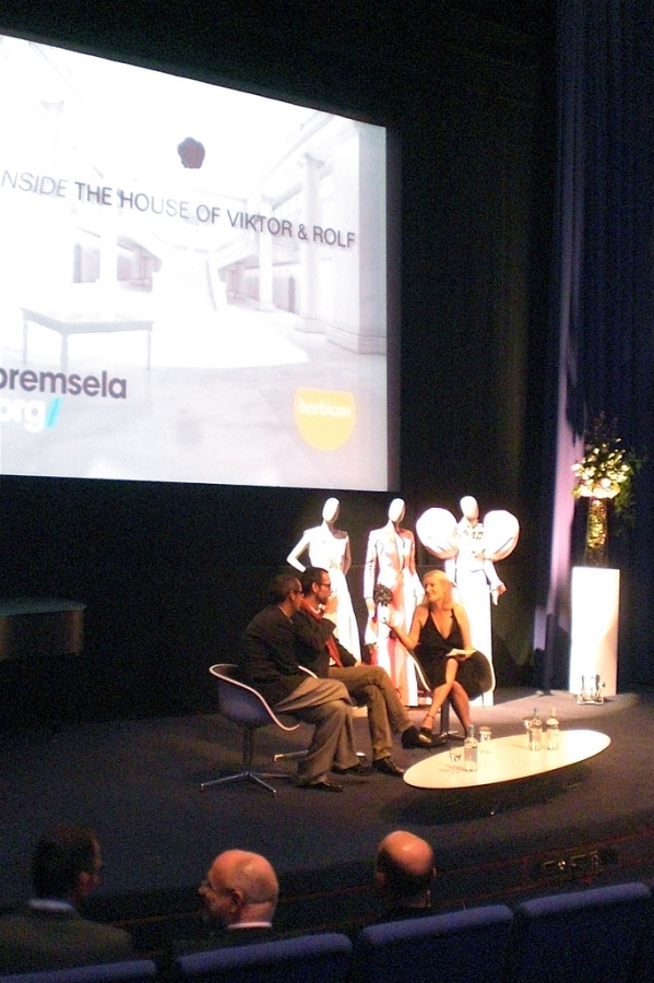 Viktor &amp; Rolf on stage with Penny Martin 2