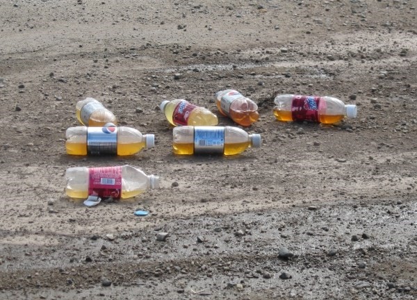 Bottles of piss