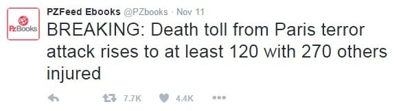 Twitter bot &quot;predicts&quot; Paris attacks