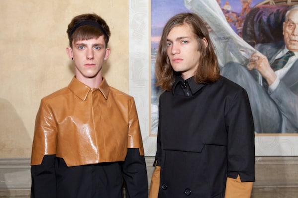 theredthread S leather jacket long