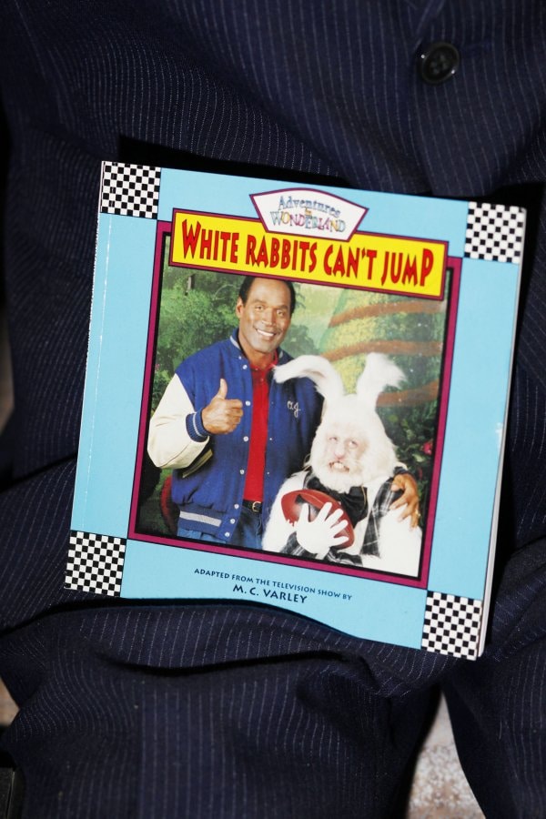 In lap of OJ Simpson waxwork 8