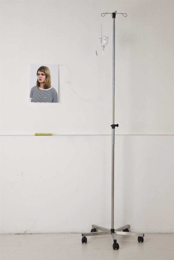 Untitled (Enlarged Passport Photograph, I.V. Drip 3