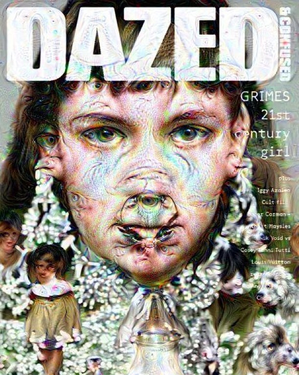 Grimes through DeepDream 0