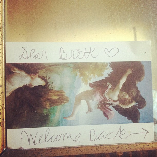 A card from David upon my return from Canada. 0
