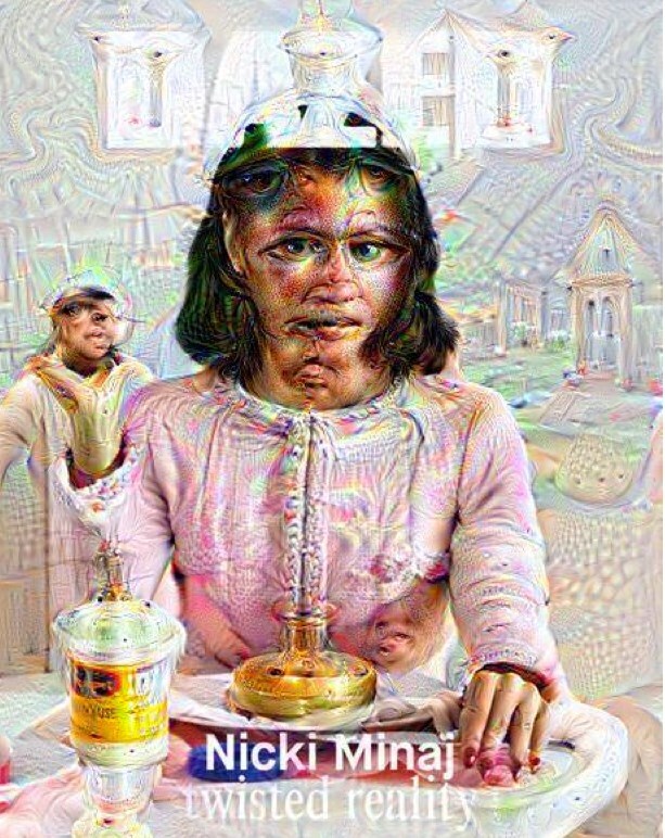 Nicki Minaj through Deep Dream 5