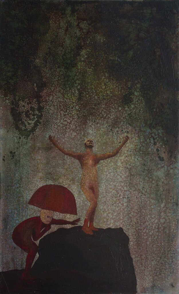 Lear and the Fool, 2011, Oil on canvas, 180 x 120 18