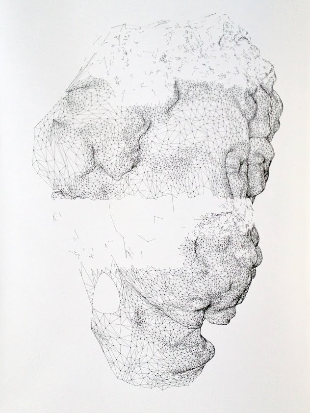 Asklepios, plotted pen drawing 23