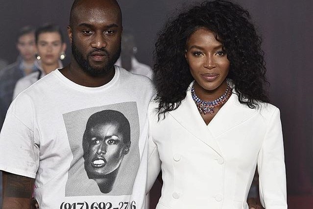 A spandex-wearing Naomi Campbell just closed Off-White SS18 Womenswear ...