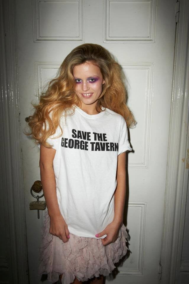 Georgia May Jagger Save The George Tavern campaign