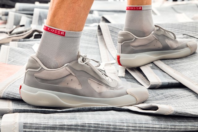 Prada americas cup on feet hotsell