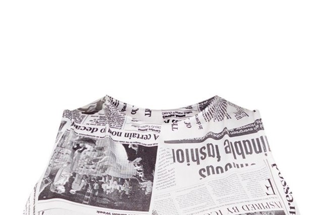 PrettyLittleThing printed 'Galliano' on a newspaper print collection