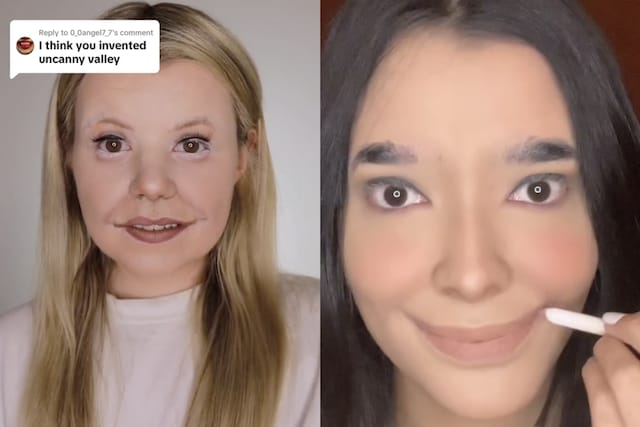 Uncanny Valley makeup beauty trend TikTok