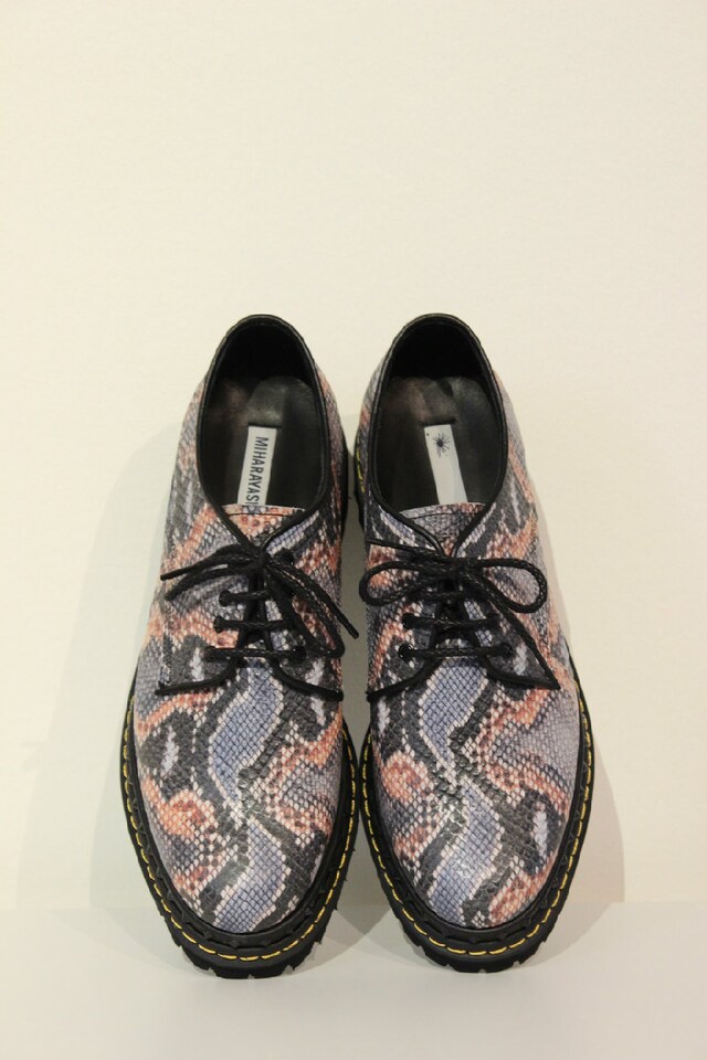 Miharayasuhiro multicoloured snake print shoes. 0